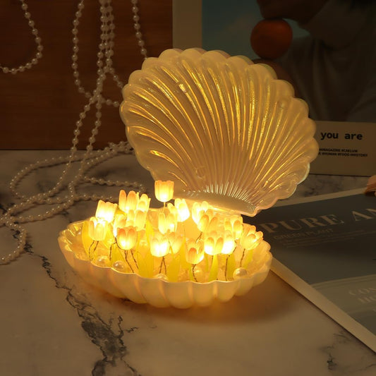 Tulip Night Light Flower Lamp Shell Light